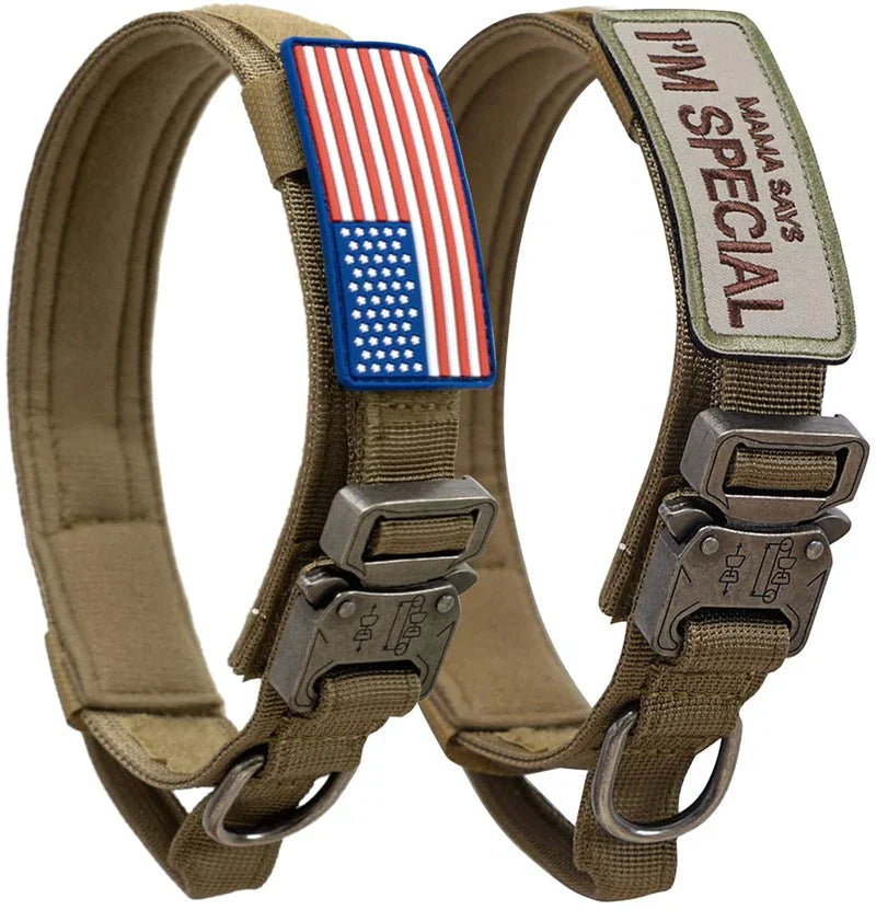 Tactical Dog Collar With USA Flag