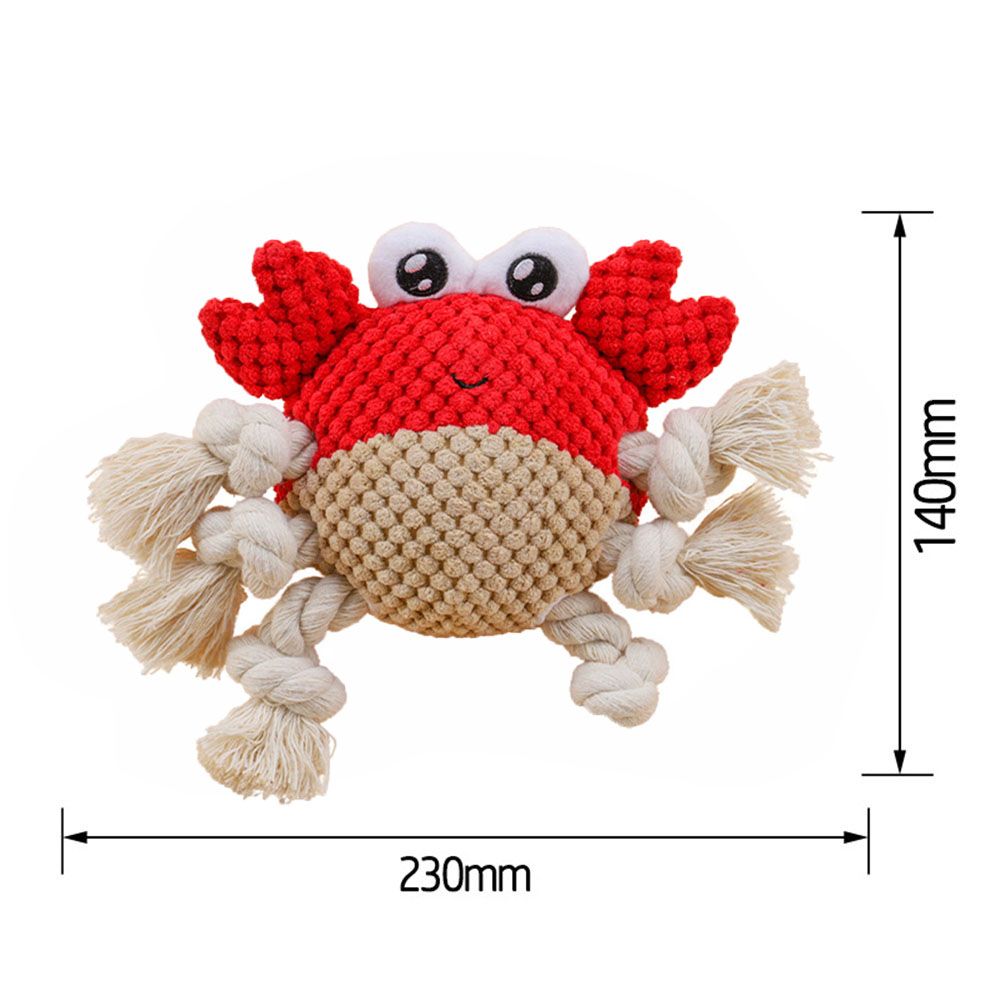 Squeaky Crab Dog Chew Toy