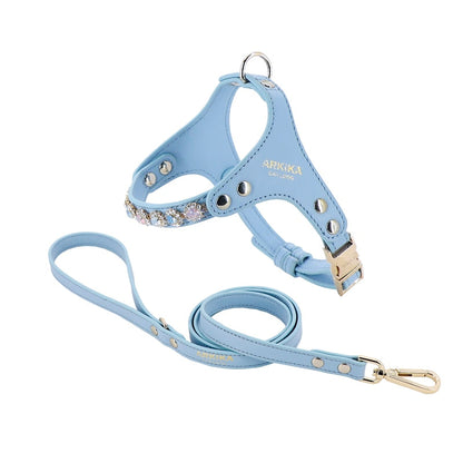 Luxury Rhinestone Leather Dog Harness