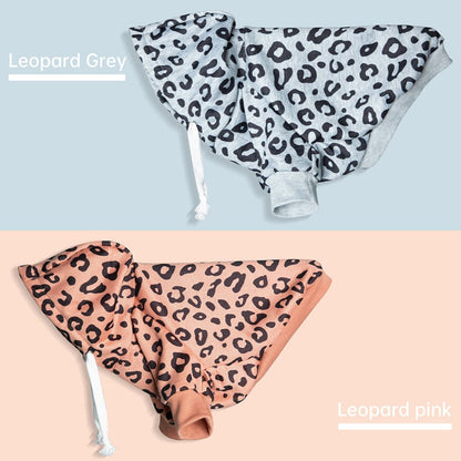 Leopard Cotton Fleece Dog Hoodies