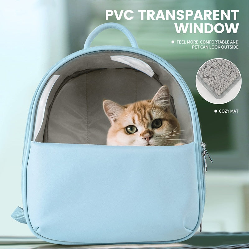 Leather Travel Small Pet Backpack