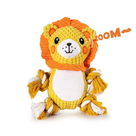 Squeaky Stuffed Lion Dog Toys