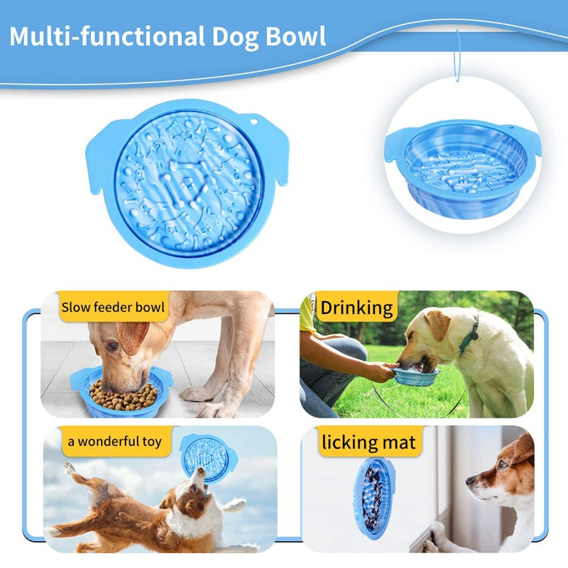 500ml Traveling Dog Slow Feeder Bowl