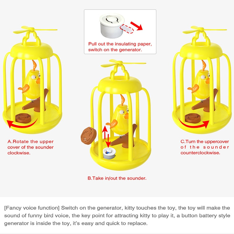 Interactive Birdcage Funny Cat Toys