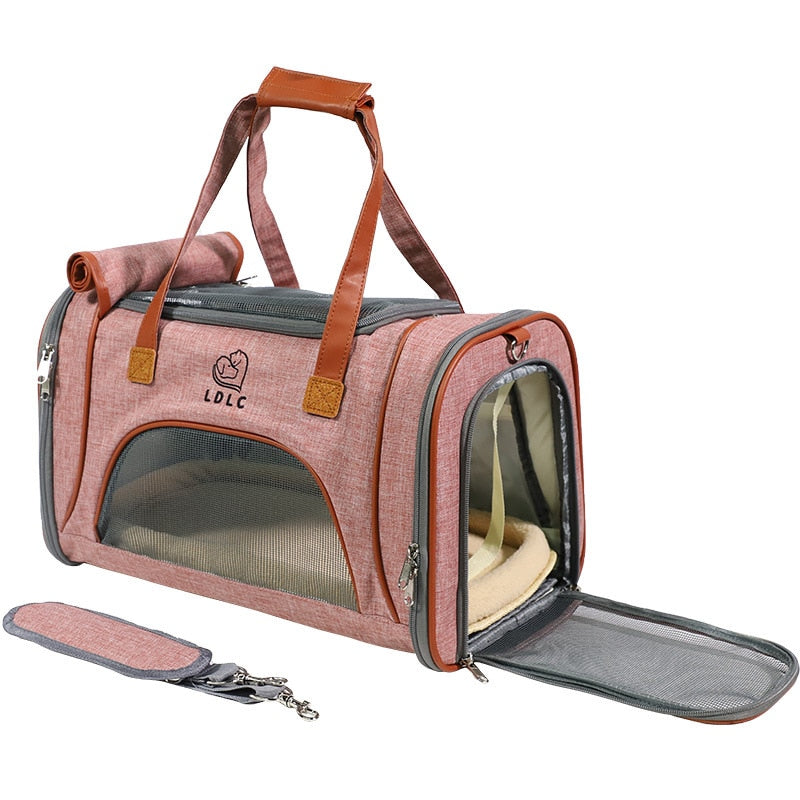 Soft Sided Collapsible Dog Carrier Bag