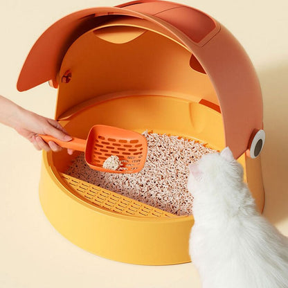 Fully Enclosed Flip Top Duck Cat Litter Box