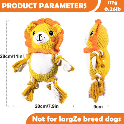 Squeaky Stuffed Lion Dog Toys