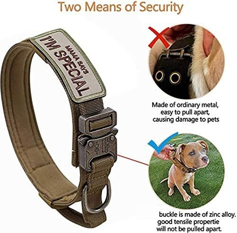 Tactical Dog Collar With USA Flag