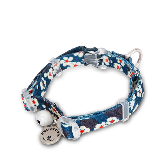 Quality Floral Cat Collar With Bell