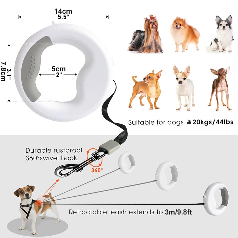 3M Retractable Dog Nylon Traction Rope