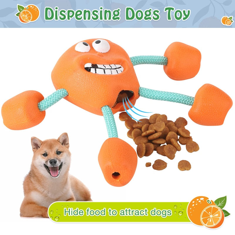 Orange Squeaky Dog Chew Toys