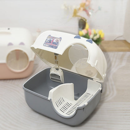 Full Enclosed Cat Toilet Sand Box