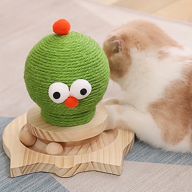 Cute Cactus Cat Scratching Ball