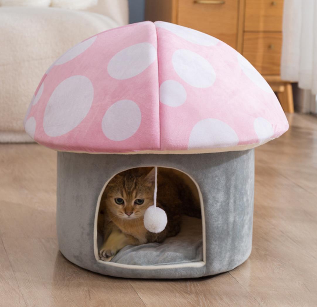 Cartoon Mushroom Warm Pet House