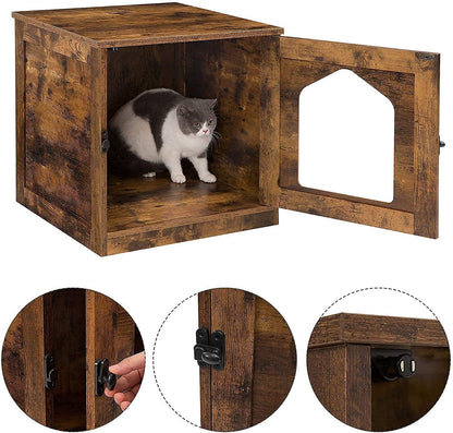 Enlarged Door Cat Litter Box Cabinet