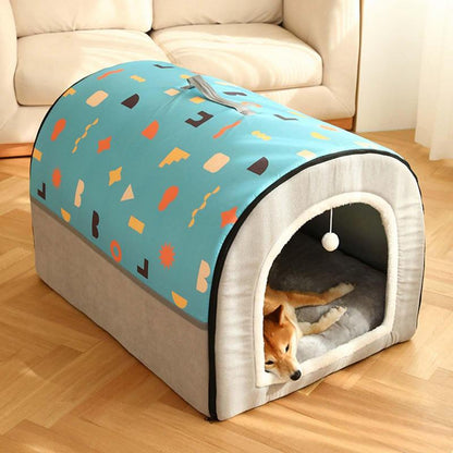 Foldable Cozy Dog Cave Bed