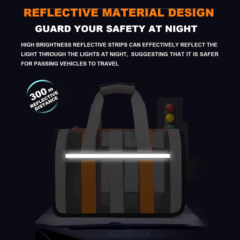 High Reflective Collapsible Pet Carrier