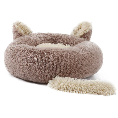 Luxury Plush Calming Round Dog Bed