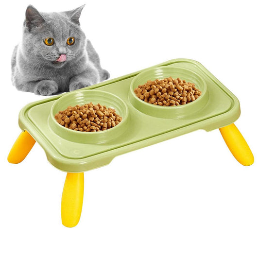 Integrated Double Raised Cat Bowls