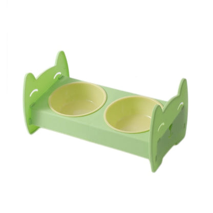 Elevated Detachable Pets Double Bowls