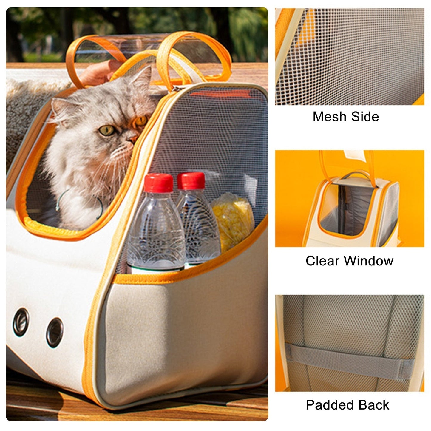 Dog Backpack With Transparent Window