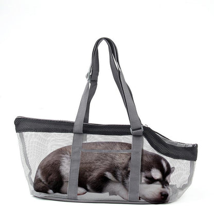 Large Capacity Pet Mesh Shoulder Bag