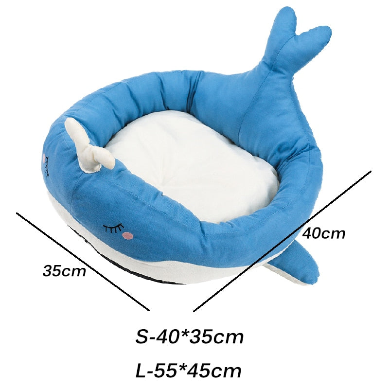 Cute Whale Warm Cat Bed