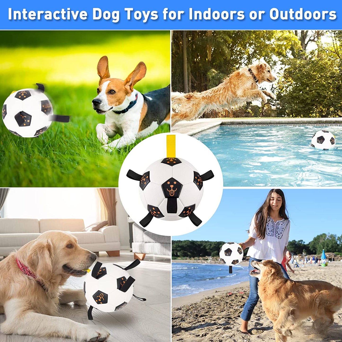 Interactive Outdoor Dog Soccer Ball