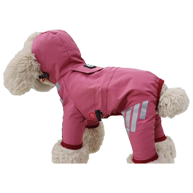 Reflective Hooded Dog Raincoats