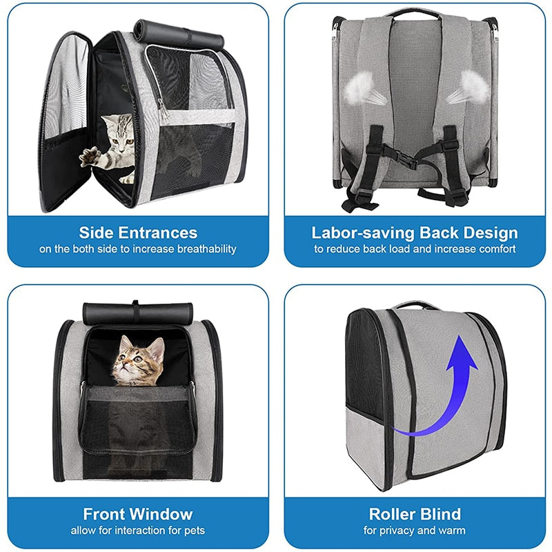 Portable Mesh Large Capacity Pet Carrier