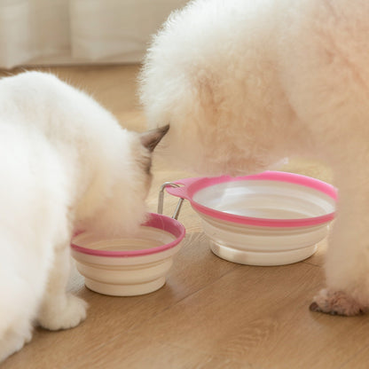 Folding Silicone Camping Dog Bowl