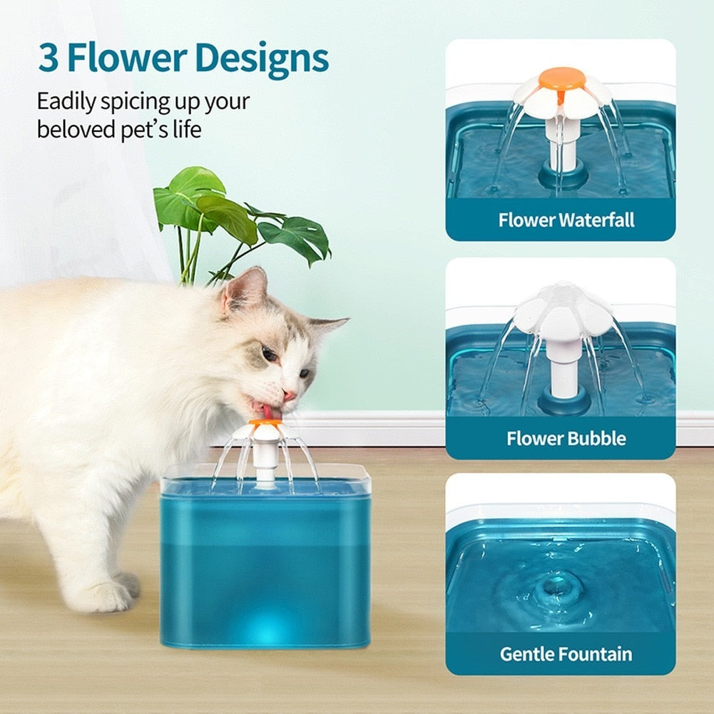 LED Lighting USB Pet Drinking Fountain