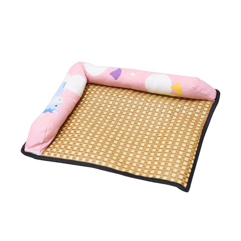 Cooling Rattan Cat Mat Bed