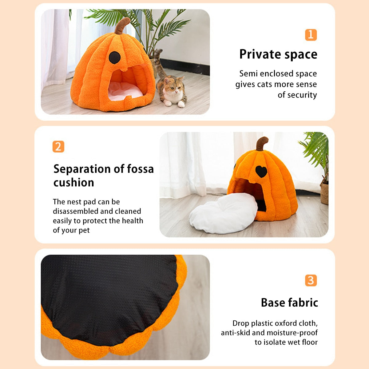 Halloween Pumpkin Pet Bed