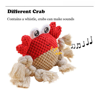 Squeaky Crab Dog Chew Toy