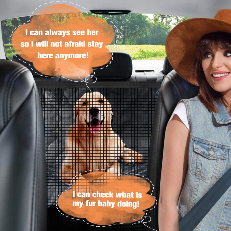 Waterproof Mesh Window Pet Car Back Seat Covers