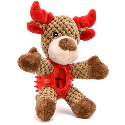 Squeaky Plush Elk Dog Toys