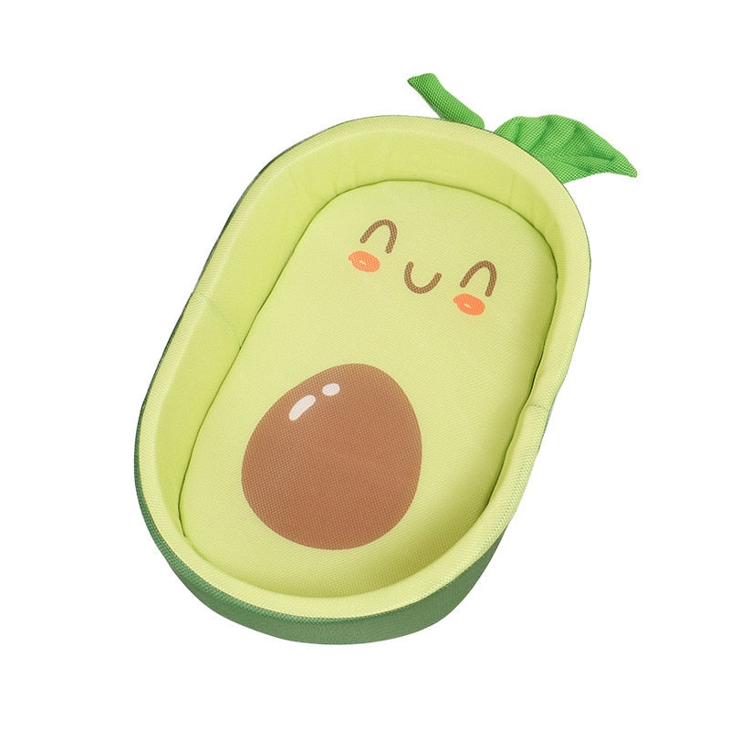 Summer Cartoon Avocado Pet Bed