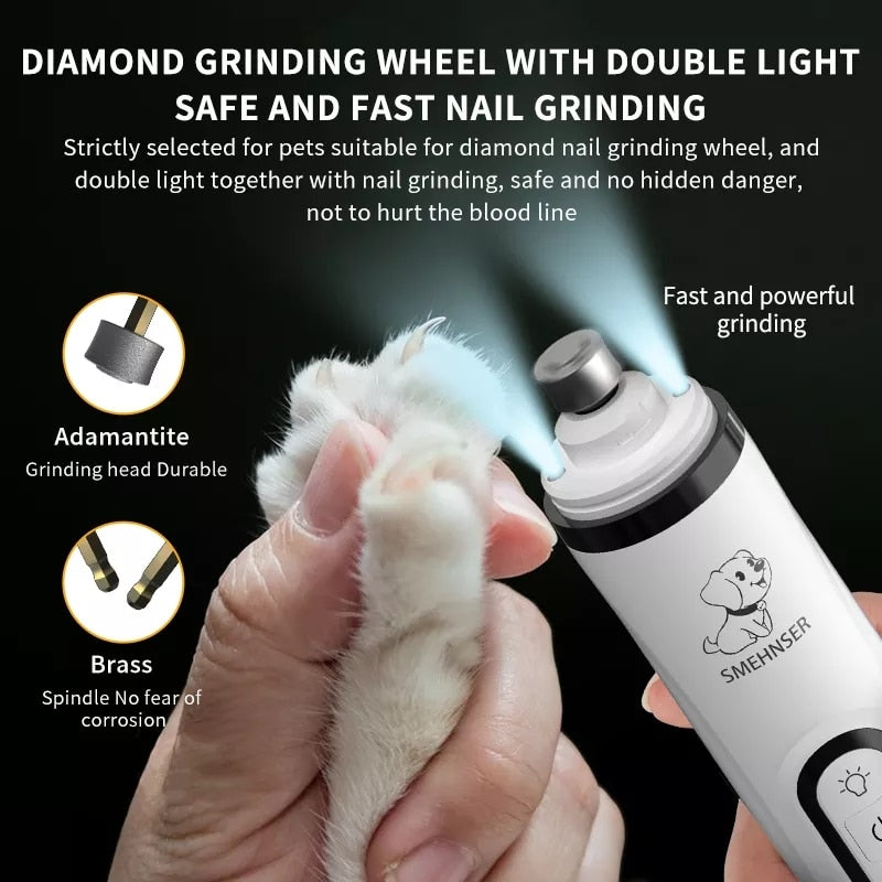 LED Light Grooming Pet Nail Grinder