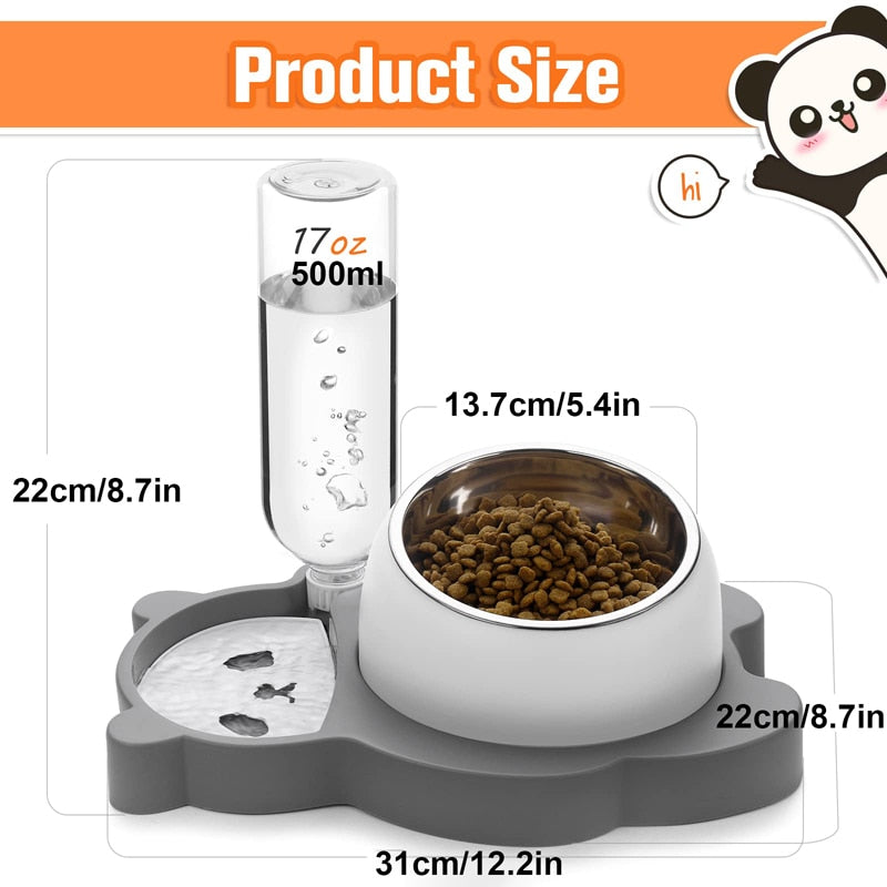 Stainless Steel Panda Design Pet Bowl