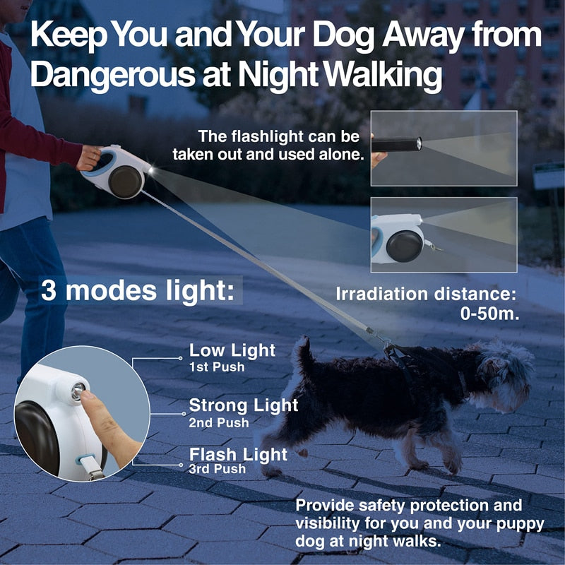 No Tangle Retractable Dog Leash