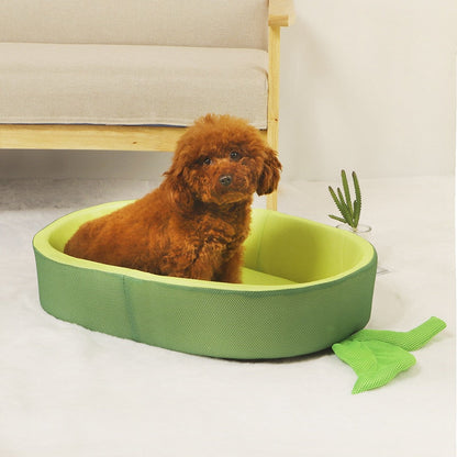 Summer Cartoon Avocado Pet Bed