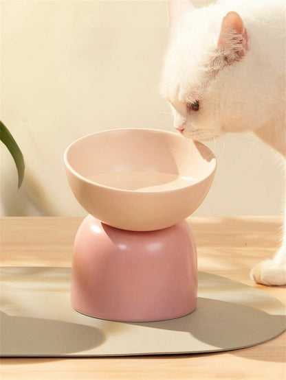 High Foot Neck Protector Cat Bowl