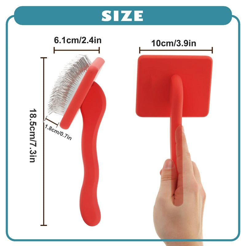 Ergonomic Long Handle Dog Brush