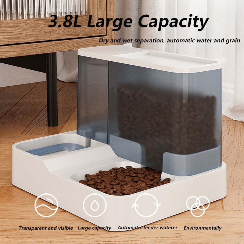 3.8L Pets Automatic Feeder Bowl