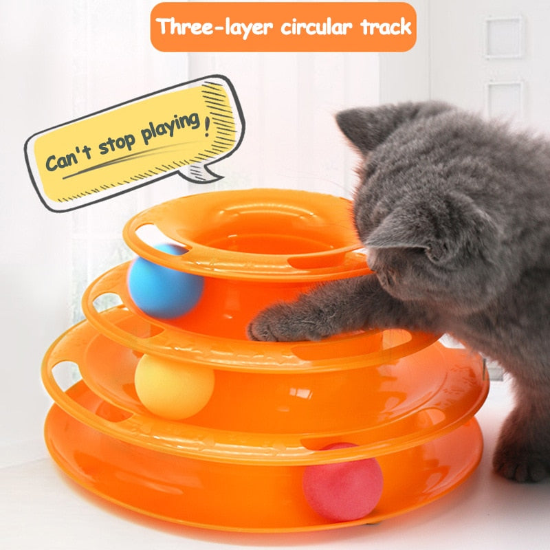 Interactive Track Tower Cat Toy