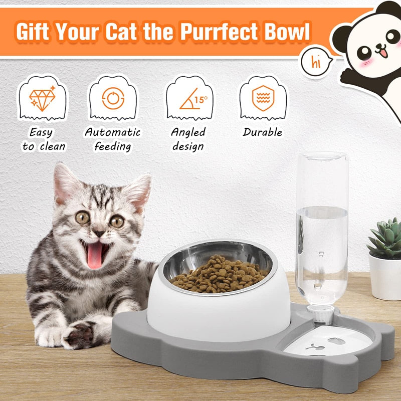 Stainless Steel Panda Design Pet Bowl