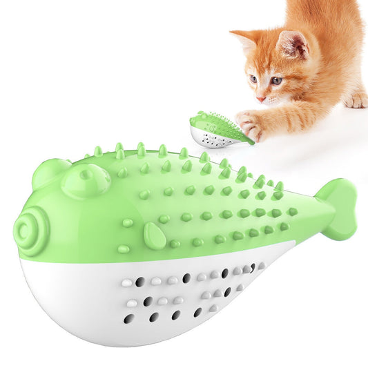 Interactive Cat Toothbrush Chew Toy