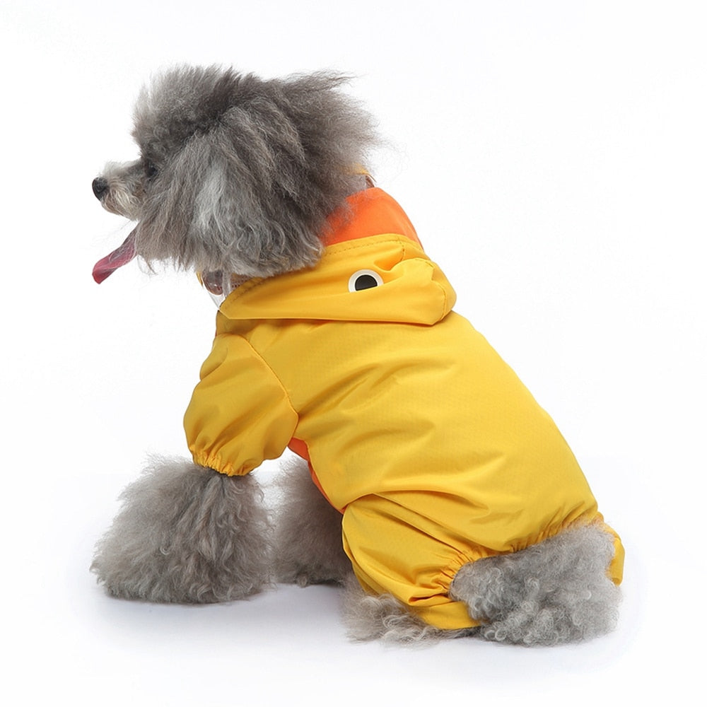 Funny Duck Design Dog Raincoat