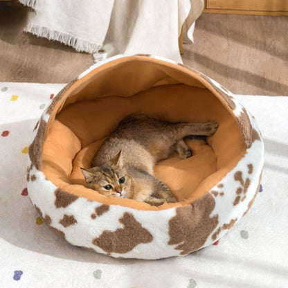 Semi Closed Cozy Pet Cave Bed